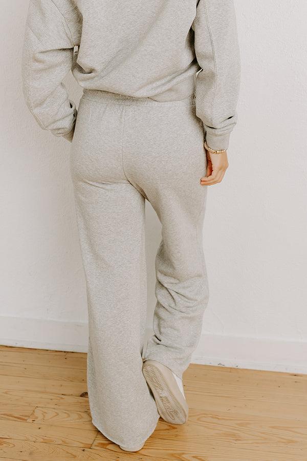 Cozy Lifestyle High Waist Vintage Wash Pants in Grey Product Image