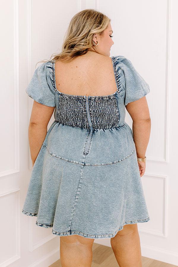 Day Dreamer Denim Mini Dress Curves Product Image