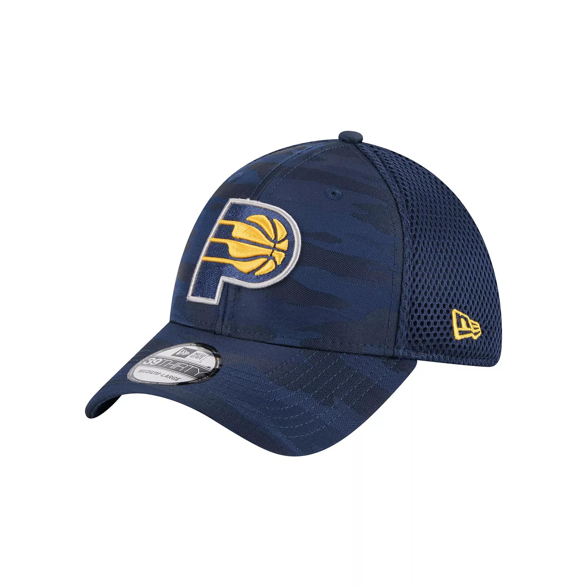 Men's New Era  Navy Indiana Pacers Subtle Camo 39THIRTY Flex Hat, Size: Large/XL, Blue Product Image