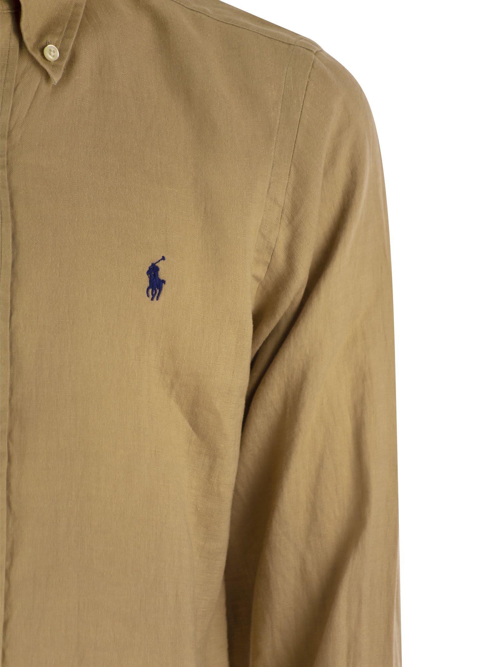 POLO RALPH LAUREN Corduroy Long Sleeve Sport Shirt Clothing In Brown Product Image