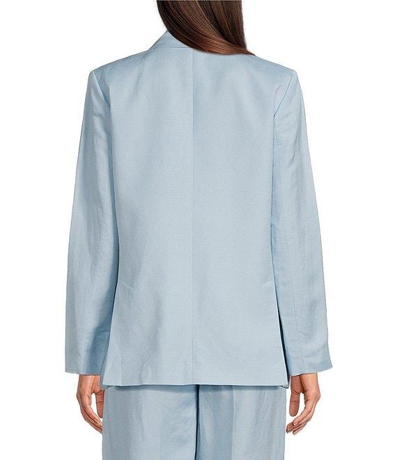 Anne Klein Refined Linen Notch Collar 2- Button Jacket Product Image