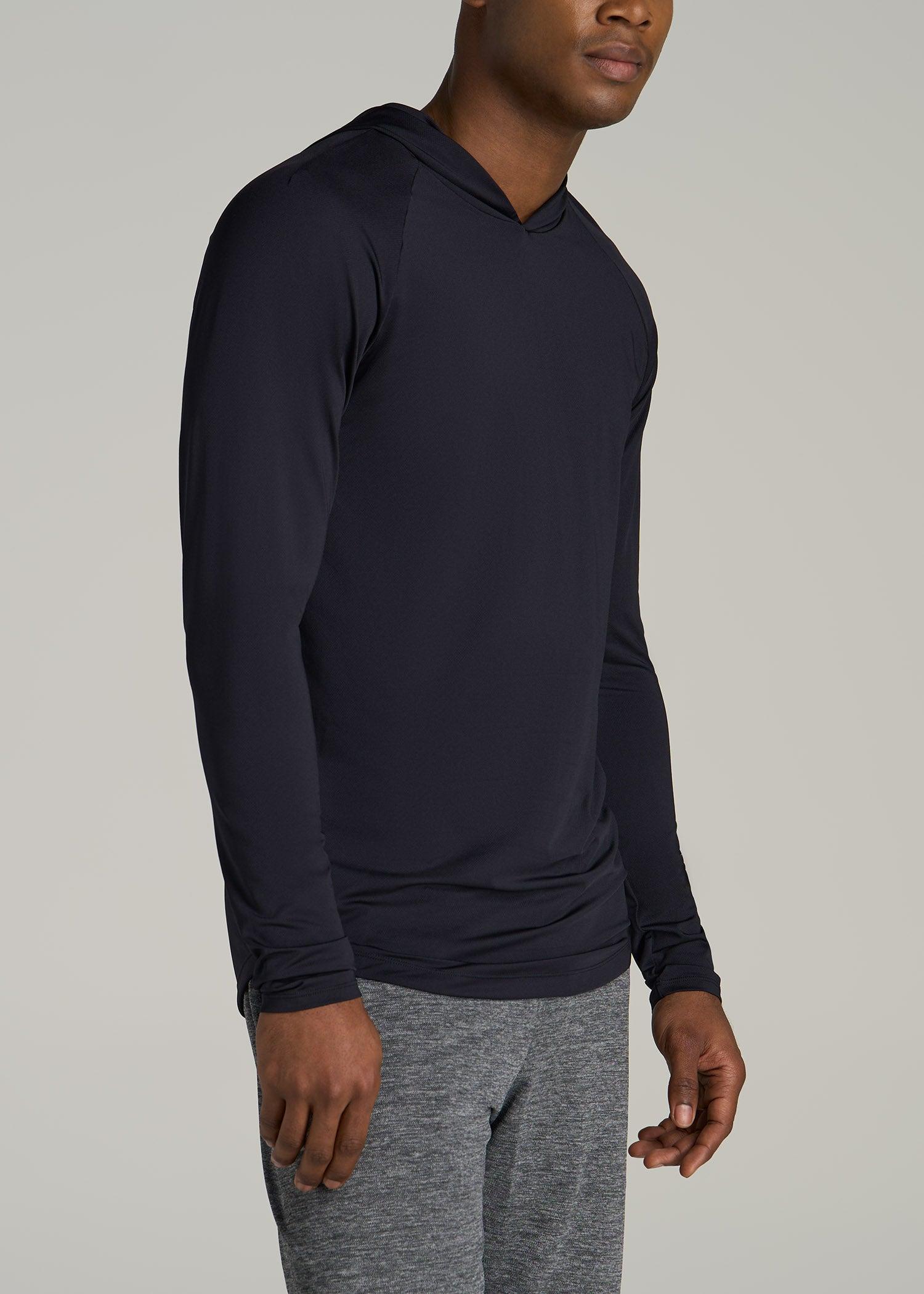 A.T. Performance Training Hoodie for Tall Men in Black Male Product Image