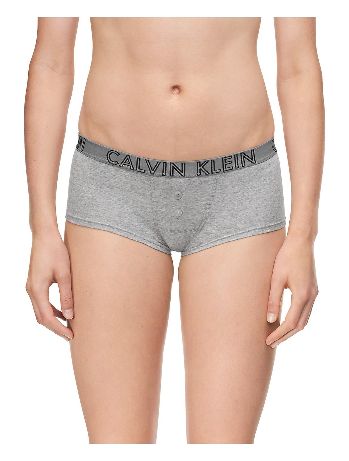 Calvin Klein Womens Ultimate Cotton Boyshort - Grey Product Image