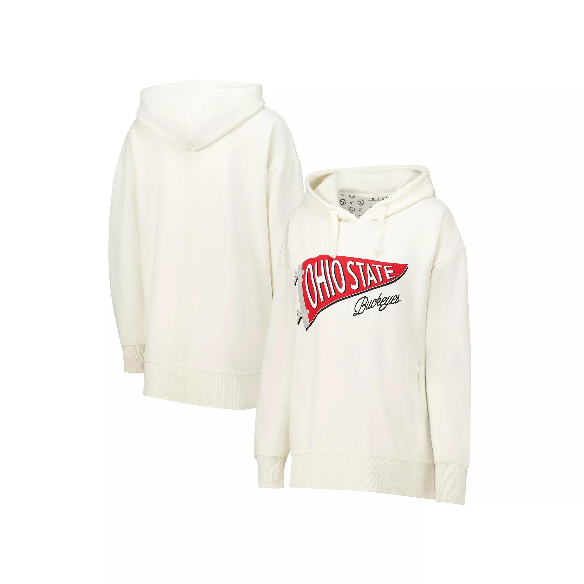 Women's Pressbox Cream Ohio State Buckeyes Marni Pullover Hoodie,  Product Image