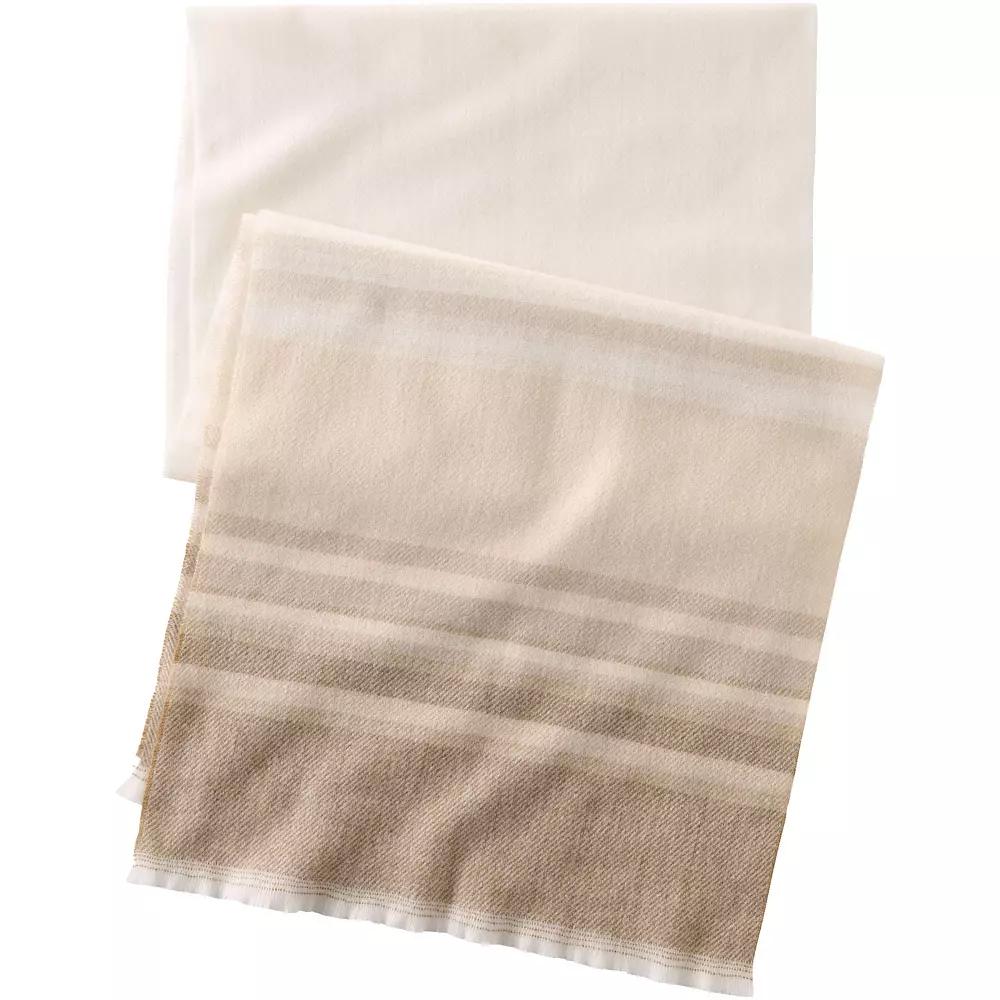 Women's Lands' End CashTouch Pattern Scarf, Green Ombre Stripe Product Image