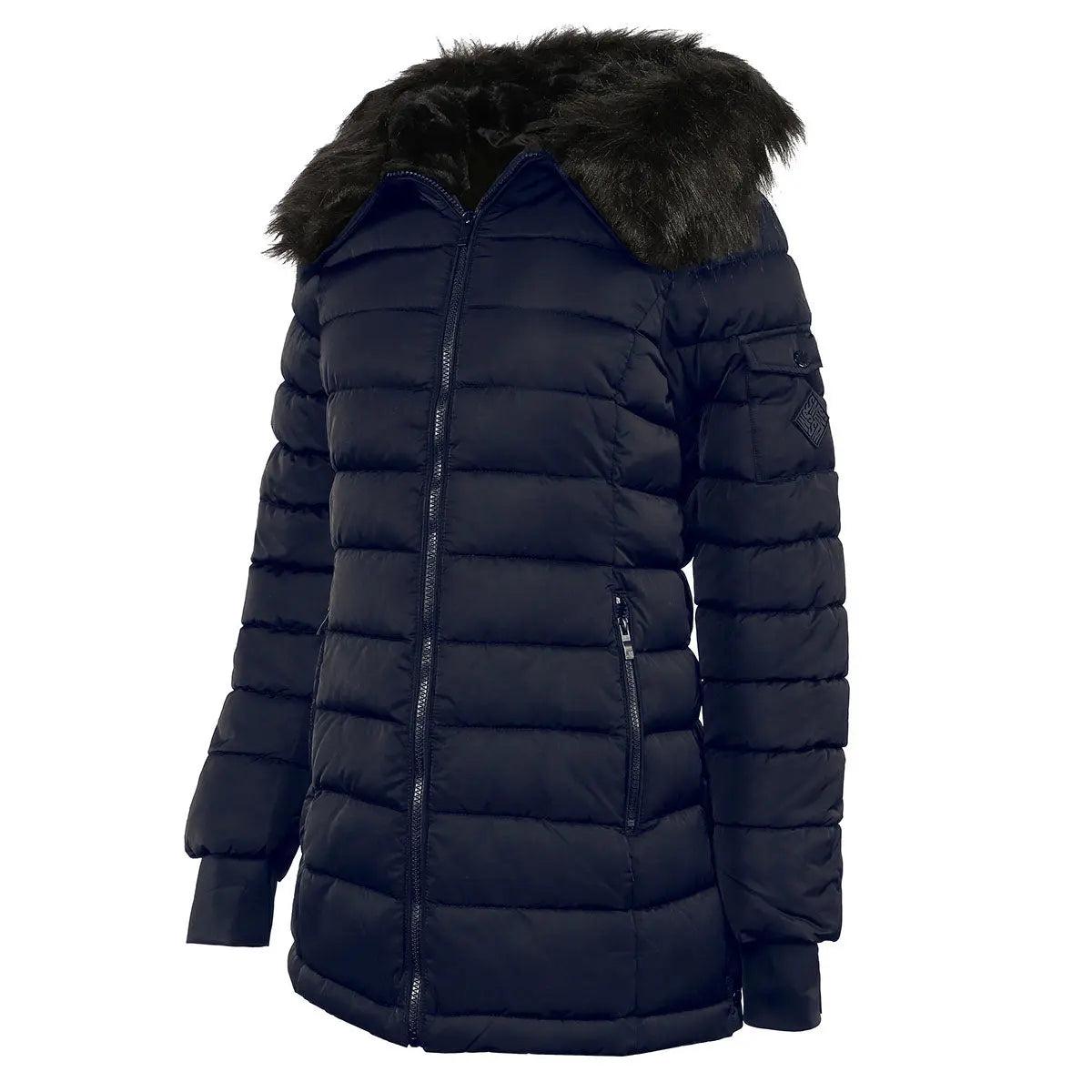 Steve Madden Women's Jacket with Fur Lined Hood Female Product Image