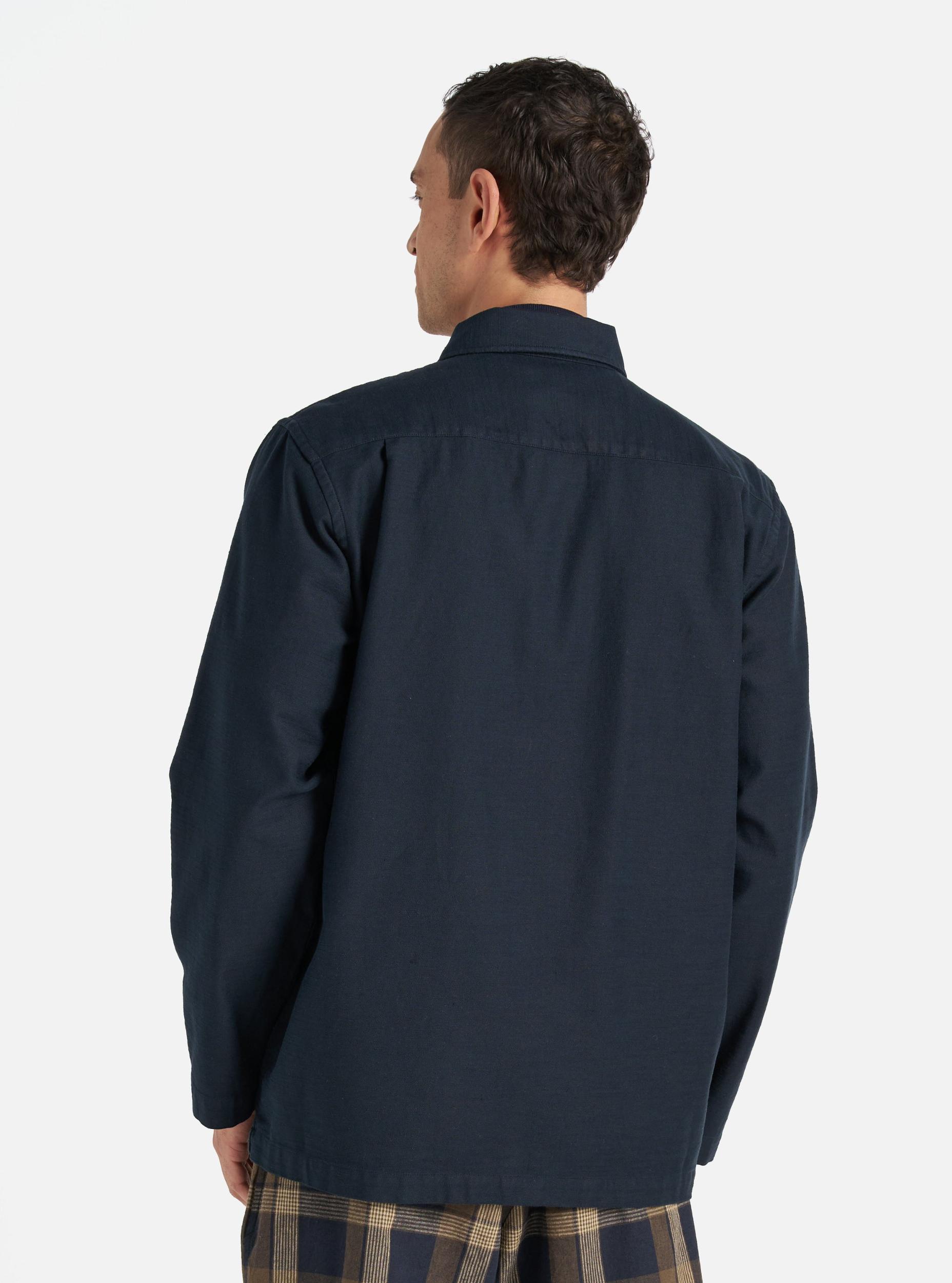 Navy Slub Sateen Dockside Jacket Product Image