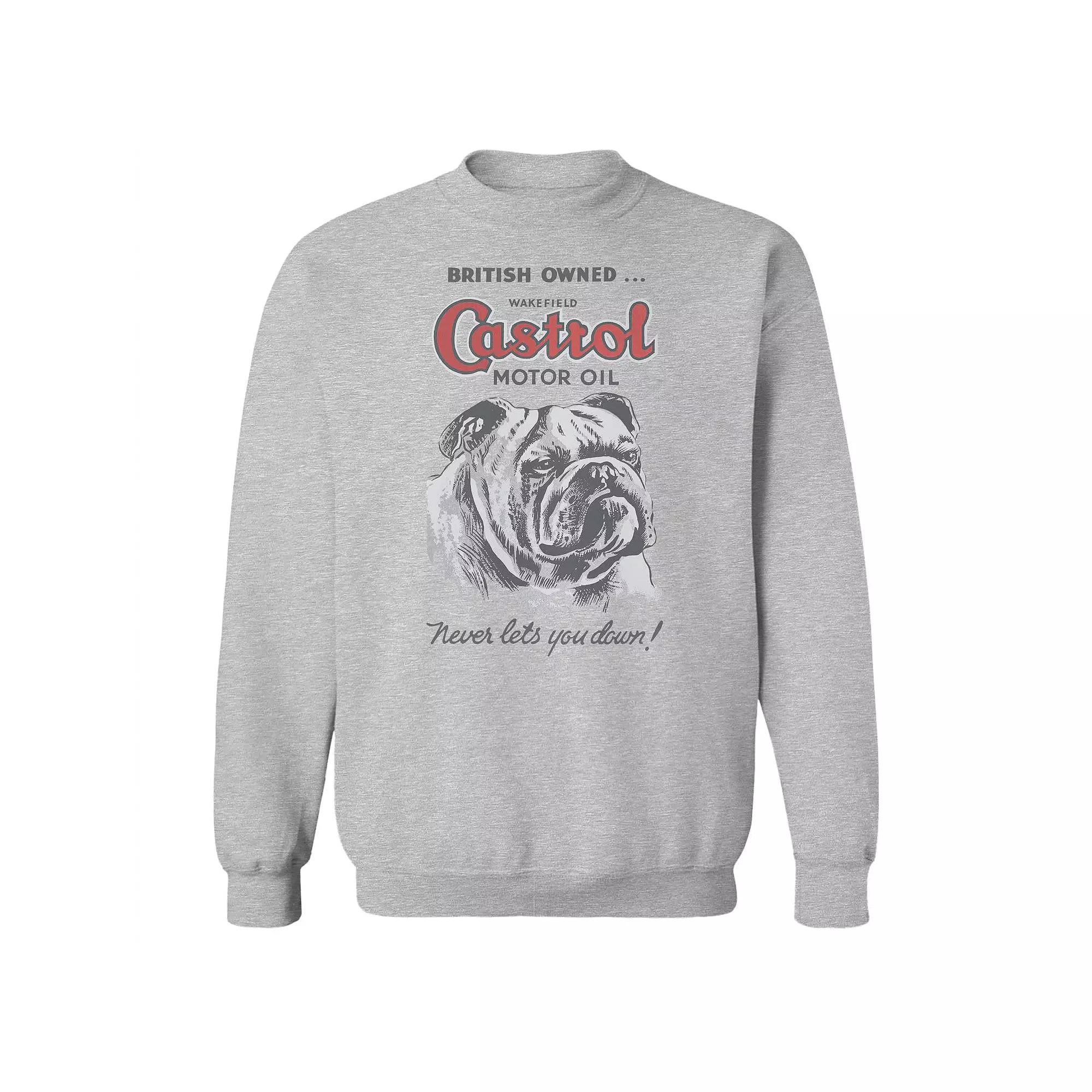 Men's Castrol British Owned 2 Graphic Sweatshirt, Size: Medium, Sport Gray Product Image