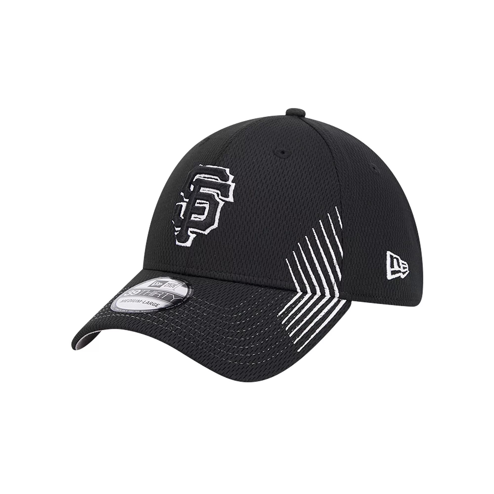 Men's New Era Black San Francisco Giants Active Dash Mark 39THIRTY Flex Hat,  Product Image