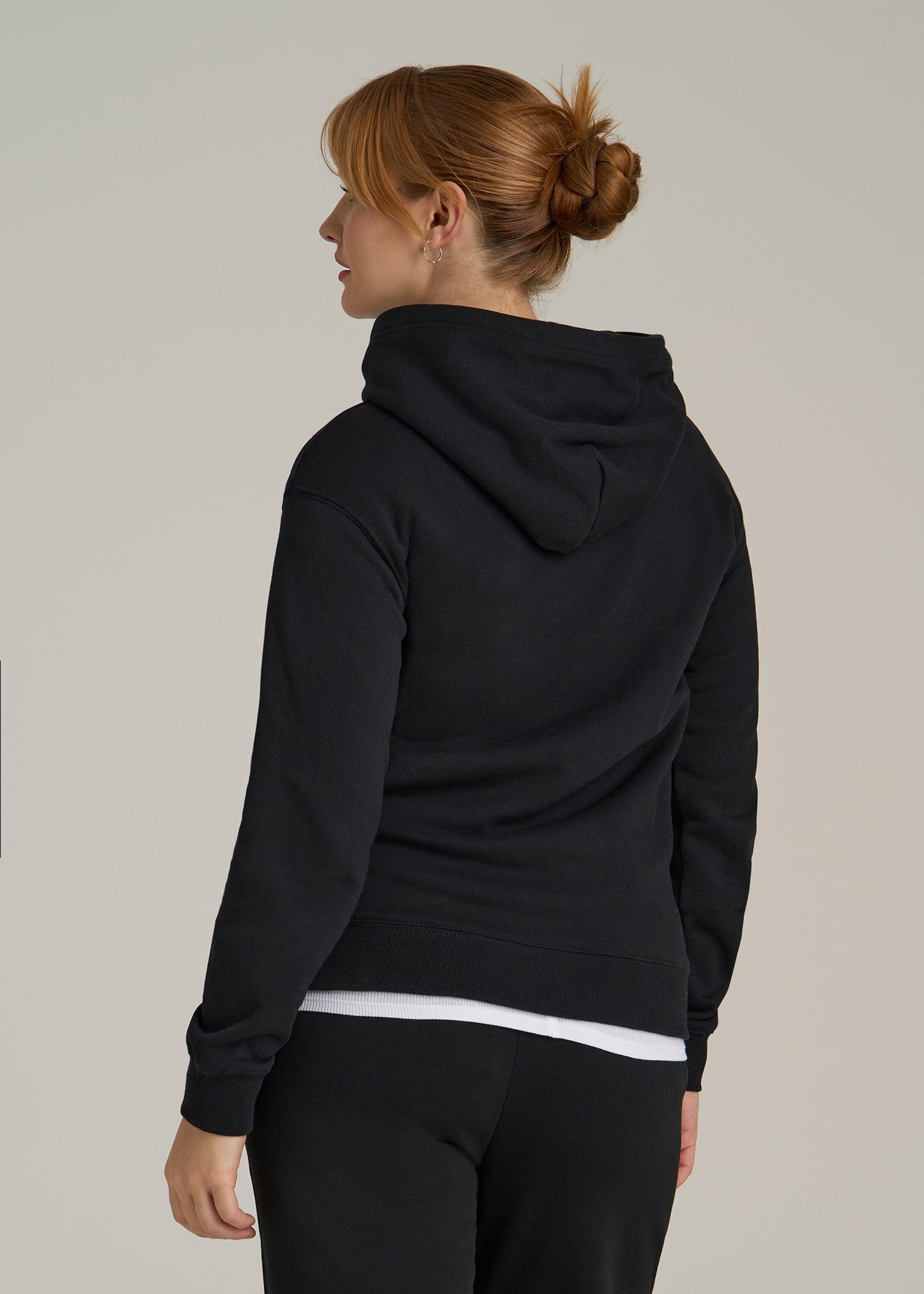 Wearever Fleece Relaxed Fit Hoodie for Tall Women in Black Female Product Image