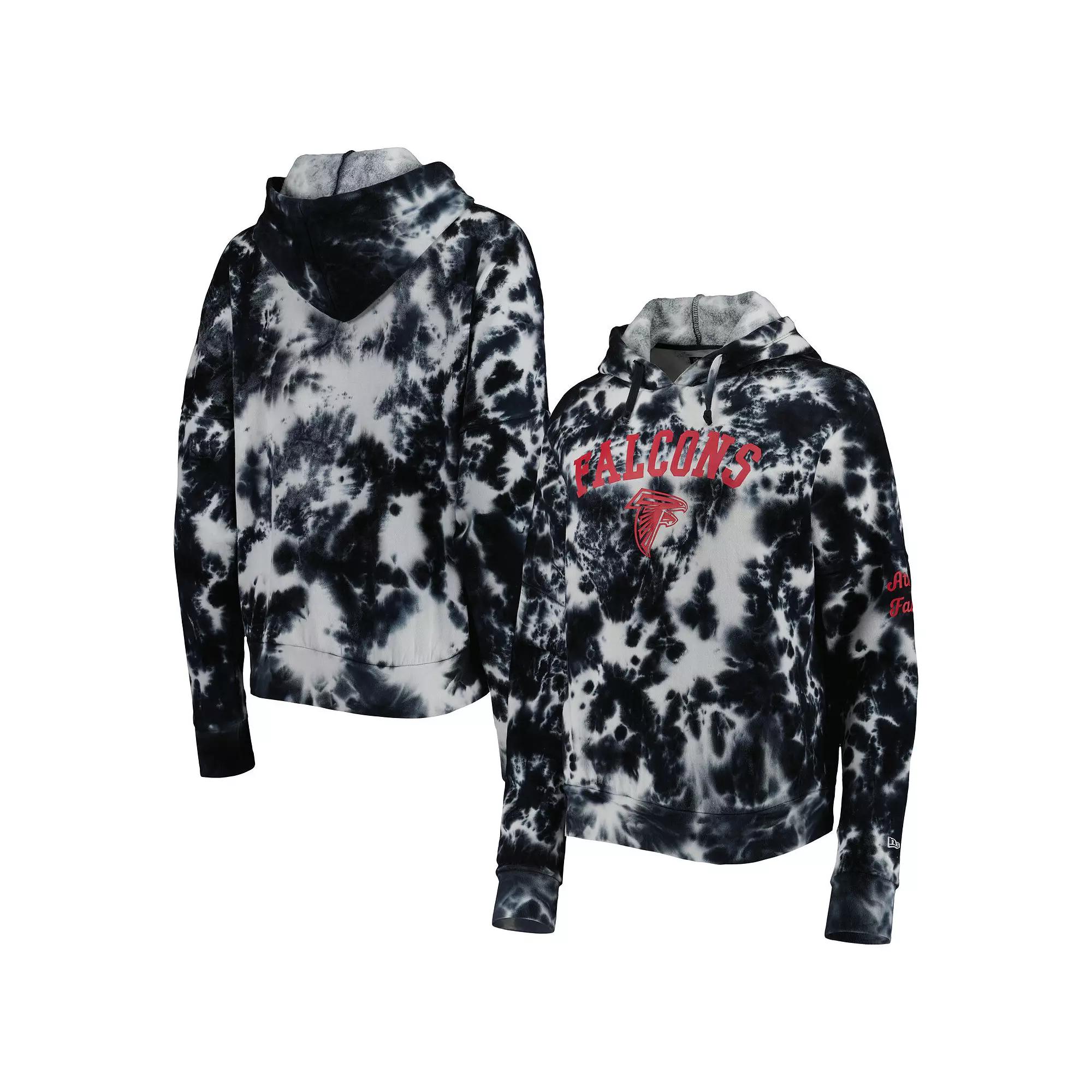 Women's New Era Black Atlanta Falcons Cloud Dye Fleece Pullover Hoodie,  Product Image