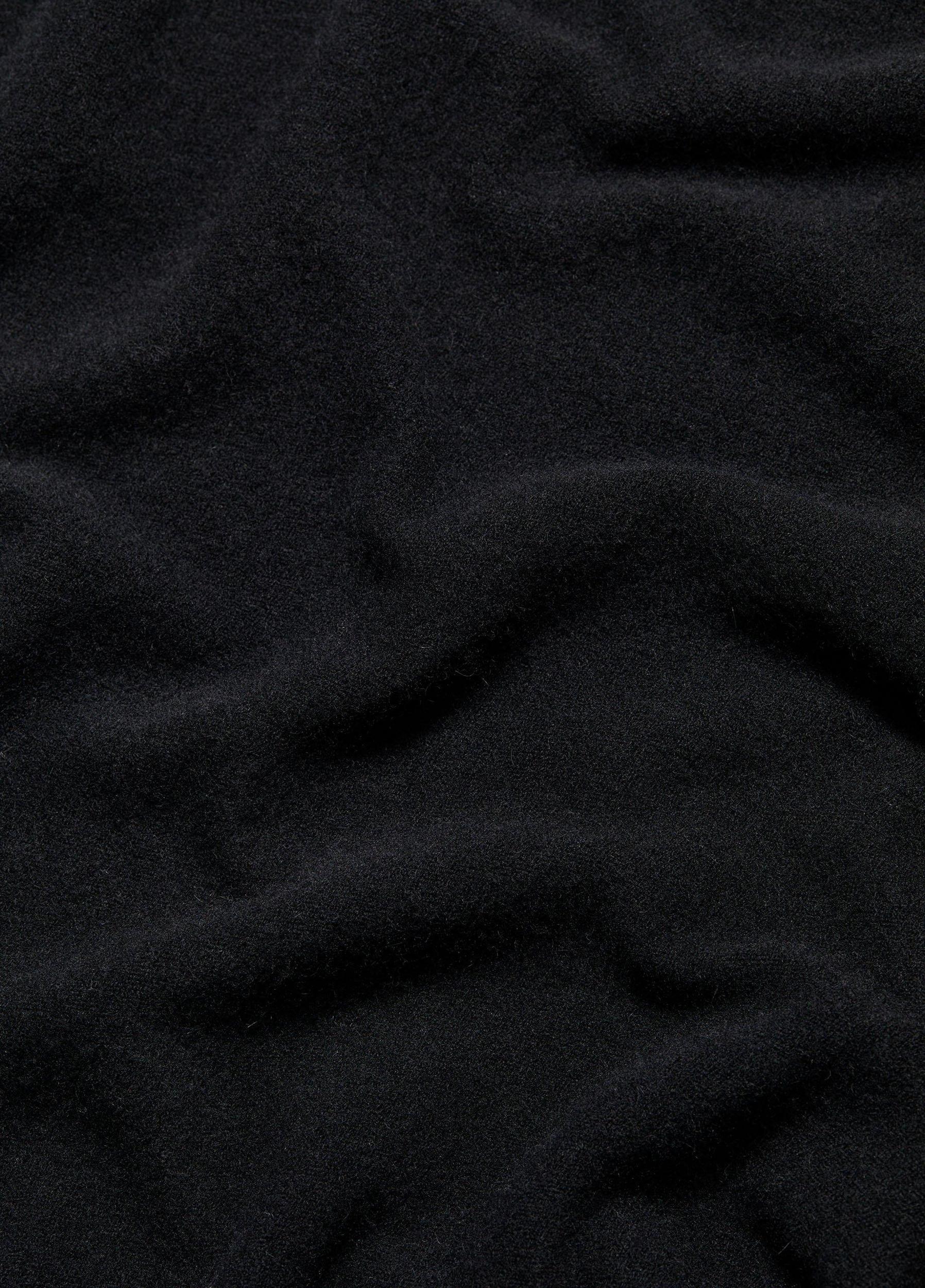 Reverse-Jersey Cashmere Boat-Neck Poncho Product Image