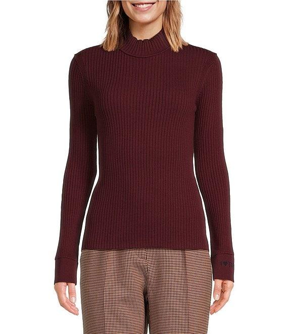 Tara Jarmon Prudie Knit Mock Neck Long Sleeve Sweater Product Image