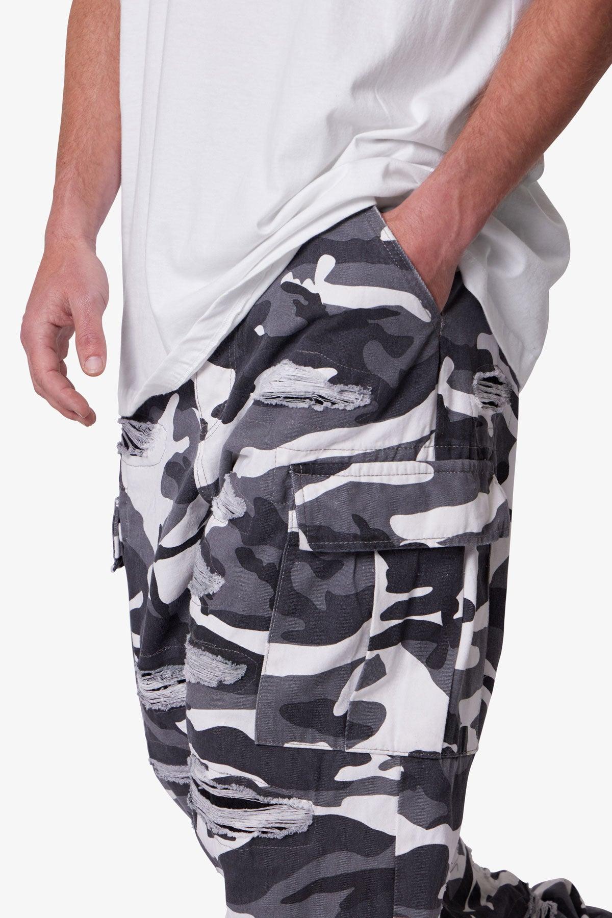 Ultra Baggy Skated Cargo Pants - Black/White Product Image