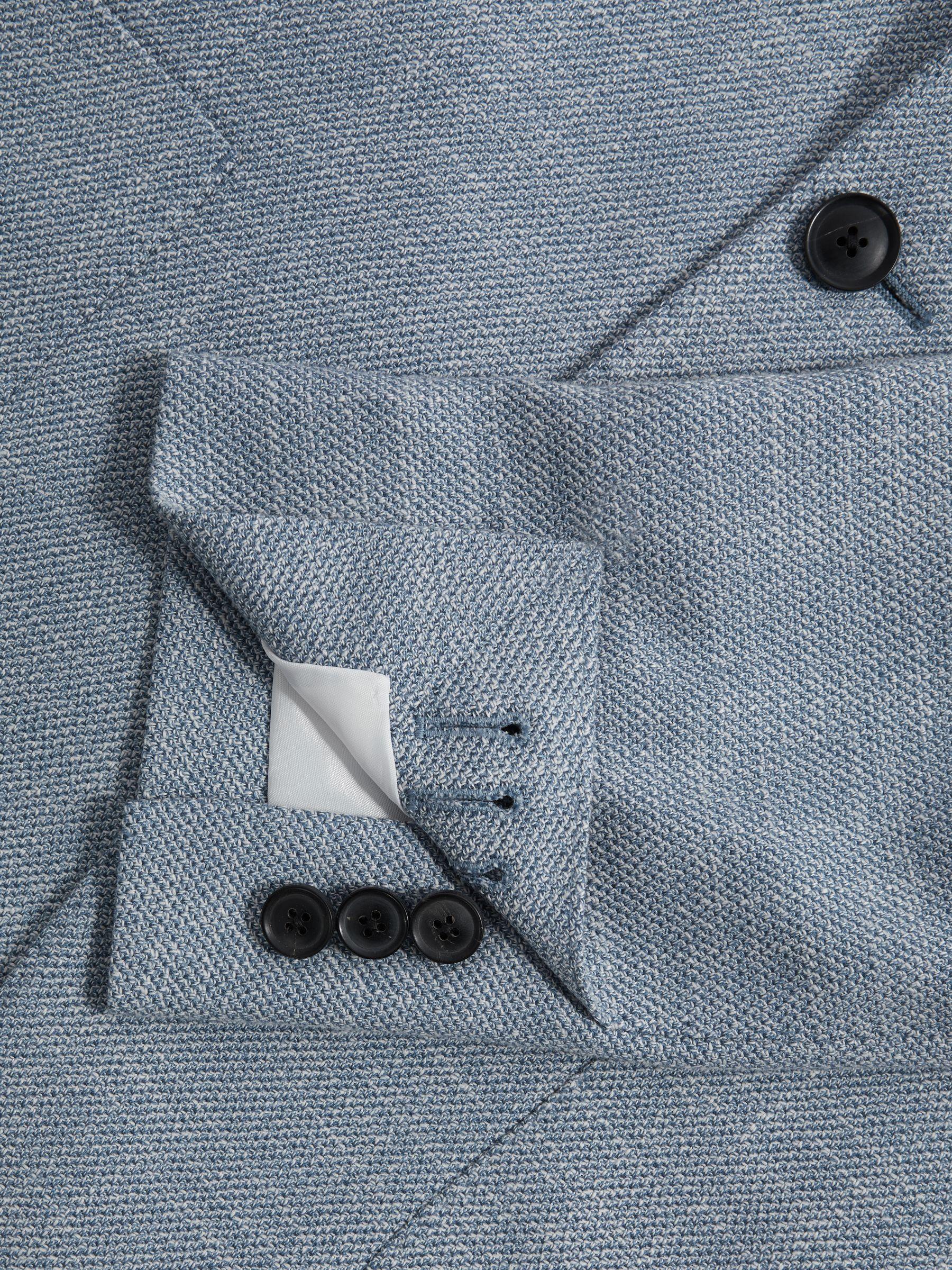 Single Breasted Blazer With Cotton in Soft Blue Product Image