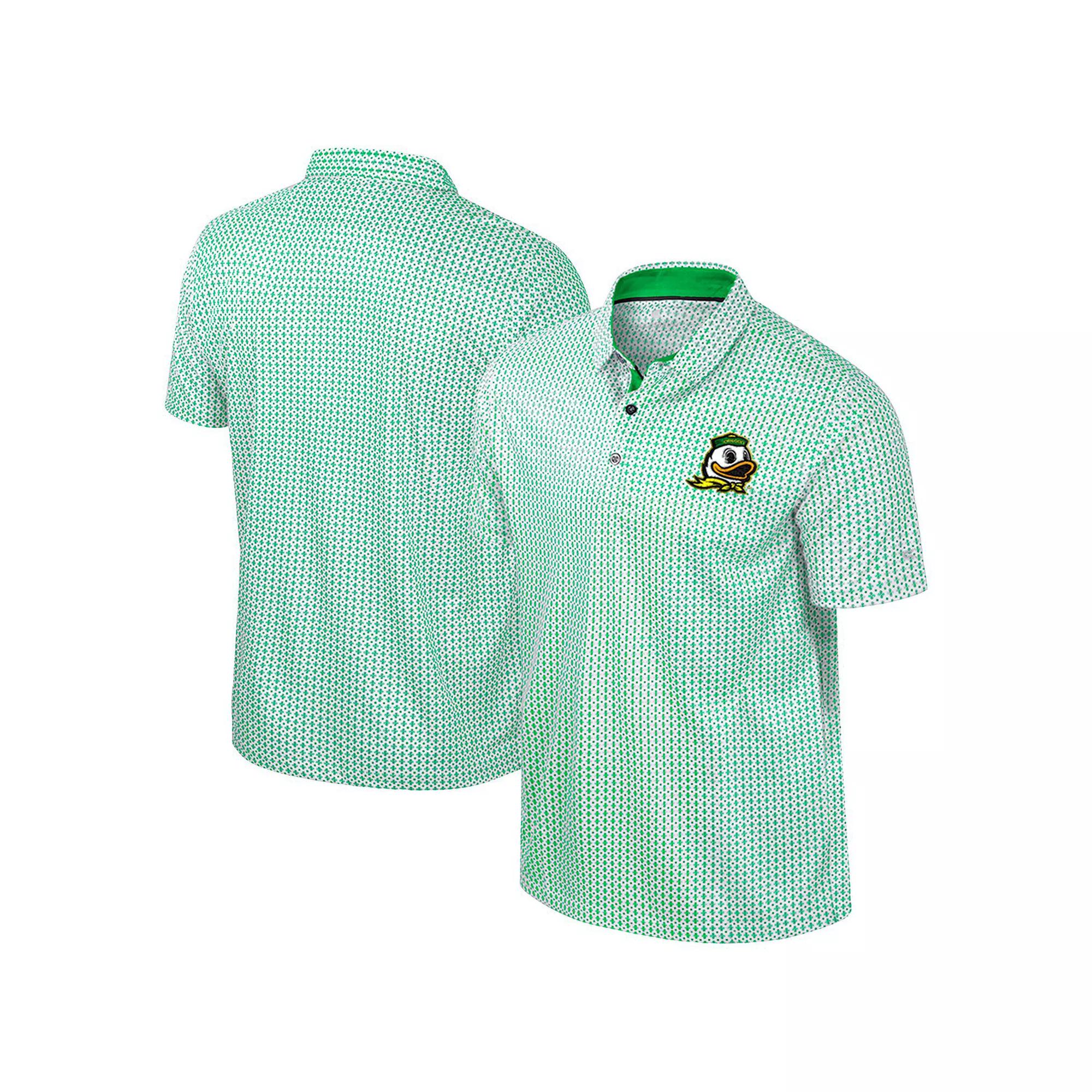 Men's Colosseum Green Oregon Ducks Big & Tall Marty Rival Polo, Size: 4XLT Product Image