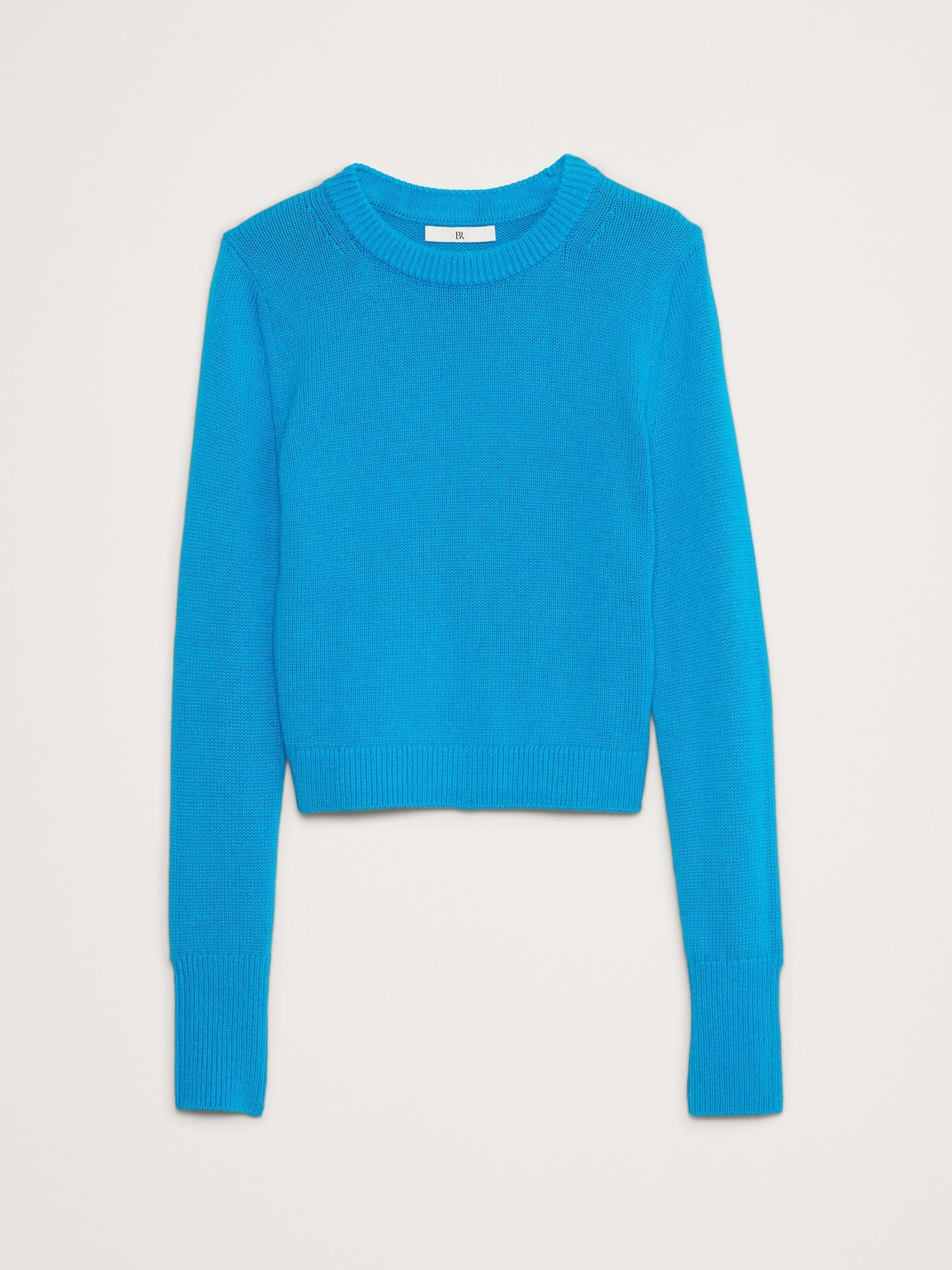 Cotton-Silk Crew-Neck Sweater Product Image