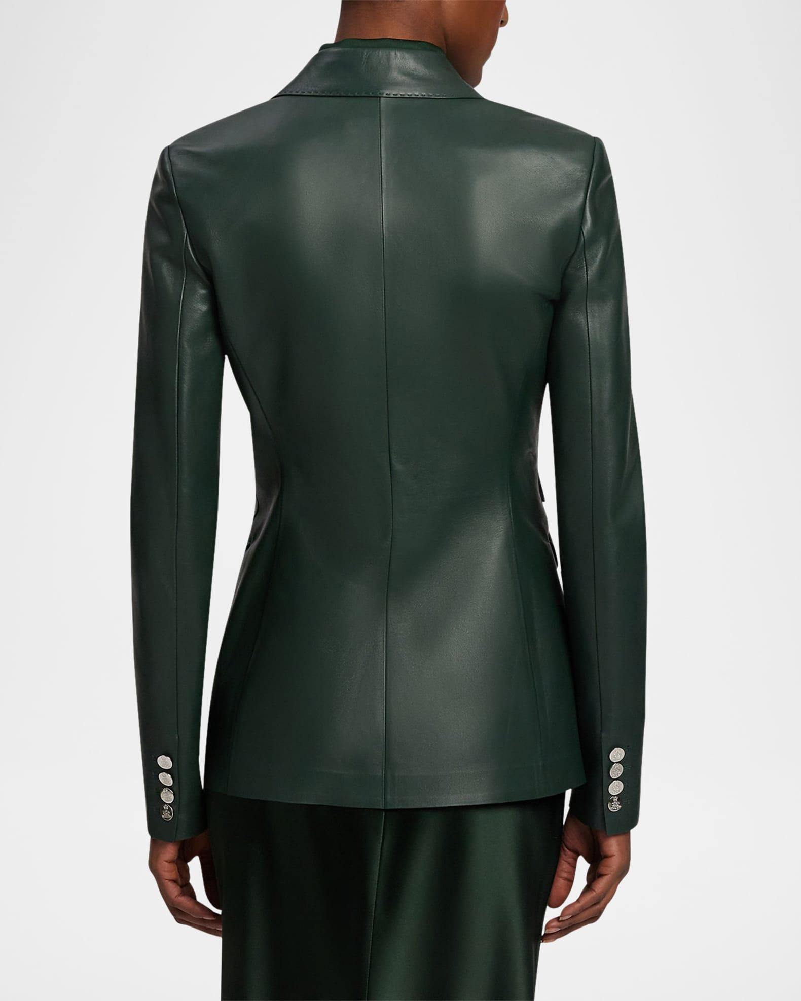 Parker Leather Single-Breasted Jacket Product Image