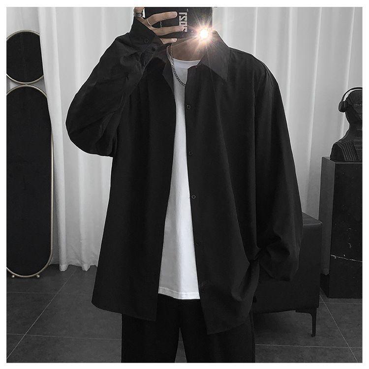 Long-Sleeve Plain Shirt Product Image