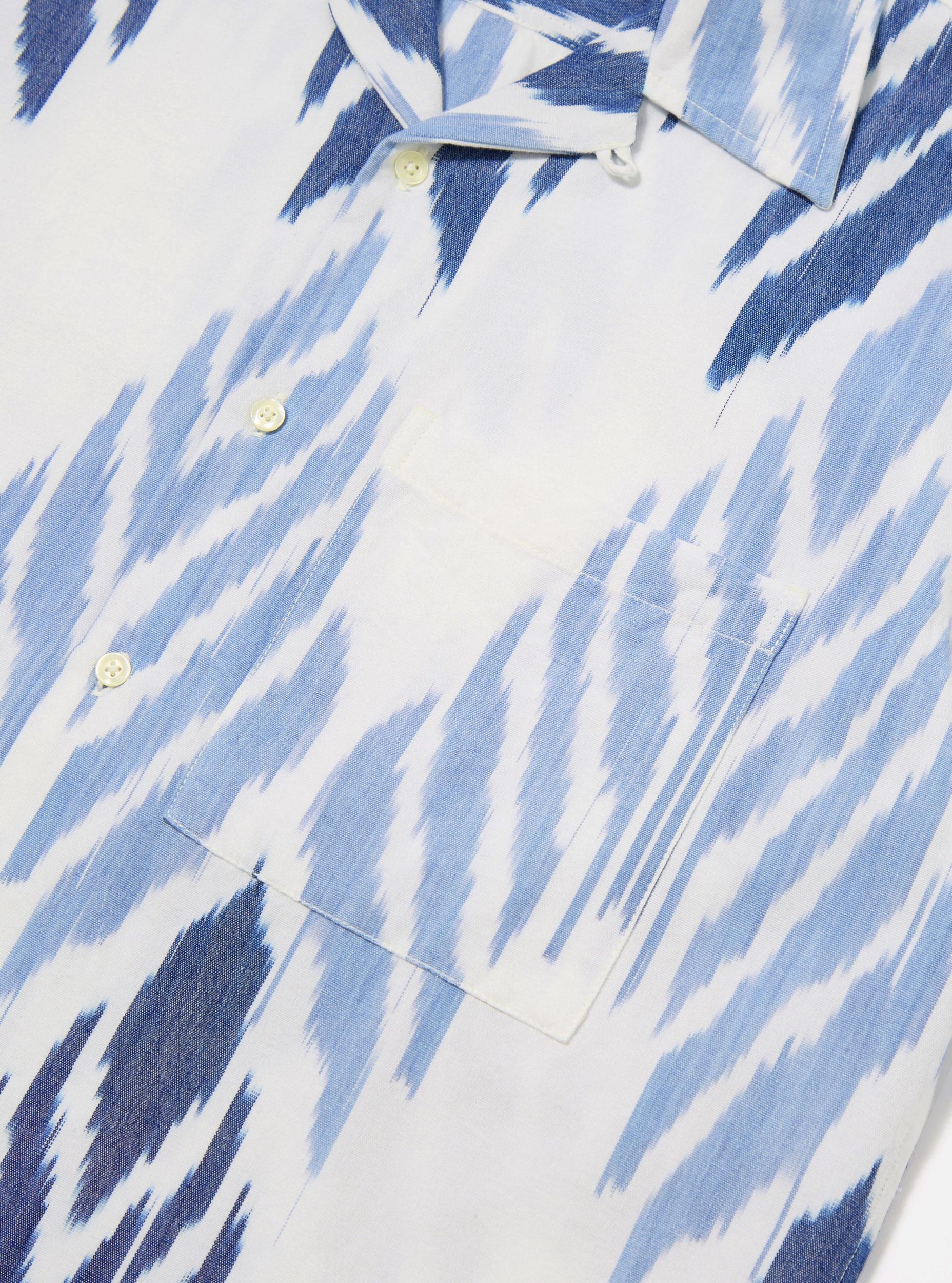 Blue Peacock Ikat Camp Shirt Product Image