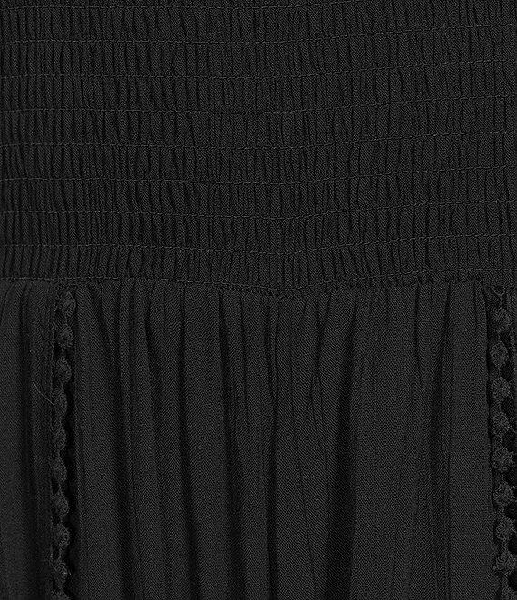 Angie Strapless Smocked Bodice Split Leg Jumpsuit Product Image