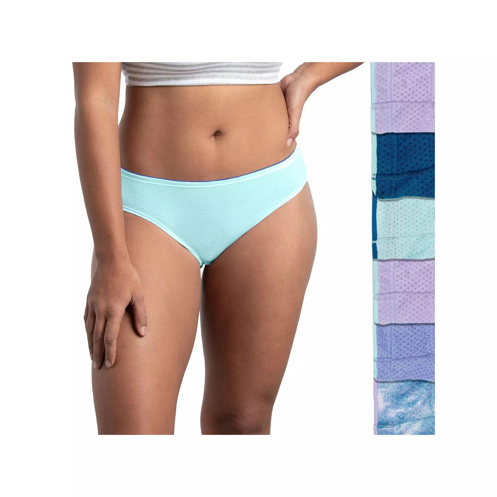 Women's Fruit of the Loom® Breathable Micro-Mesh Bikini Panty 6-Pack Set 6DBMBKK, Cashmere Product Image