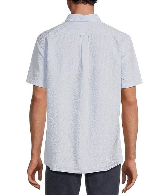 Rowm Short Sleeve Solid Seersucker Coatfront Shirt Product Image