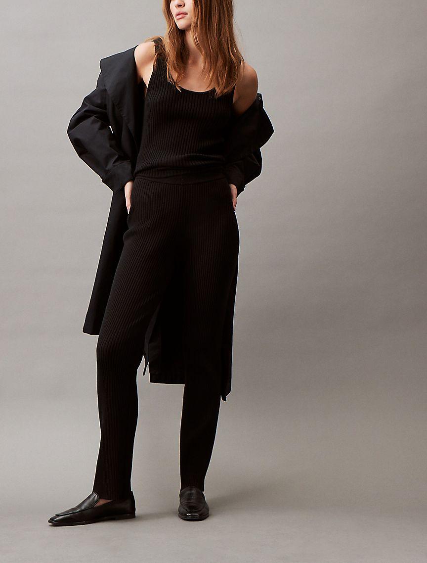 Smooth Cotton Rib Pants Product Image