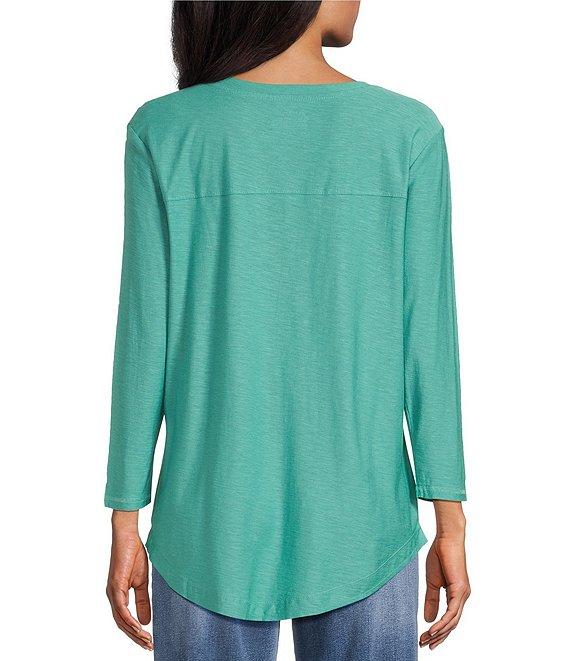 Westbound 3/4 Sleeve Crew Neck Top Product Image