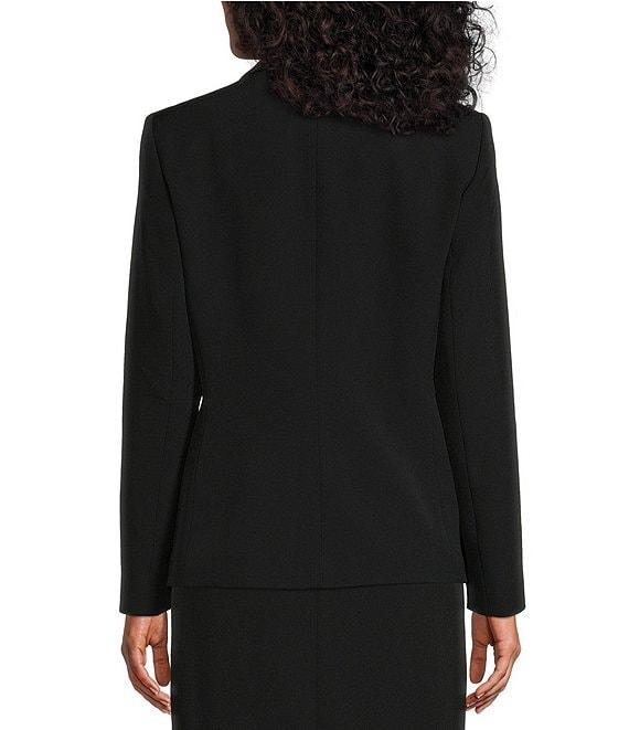 Preston & York Alyssa Notch Lapel Long Sleeve One Button Crepe Blazer Product Image
