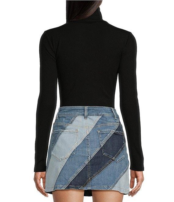 Chelsea & Violet Jessica Knit Ribbed Turtle Neck Long Sleeve Bodysuit Product Image