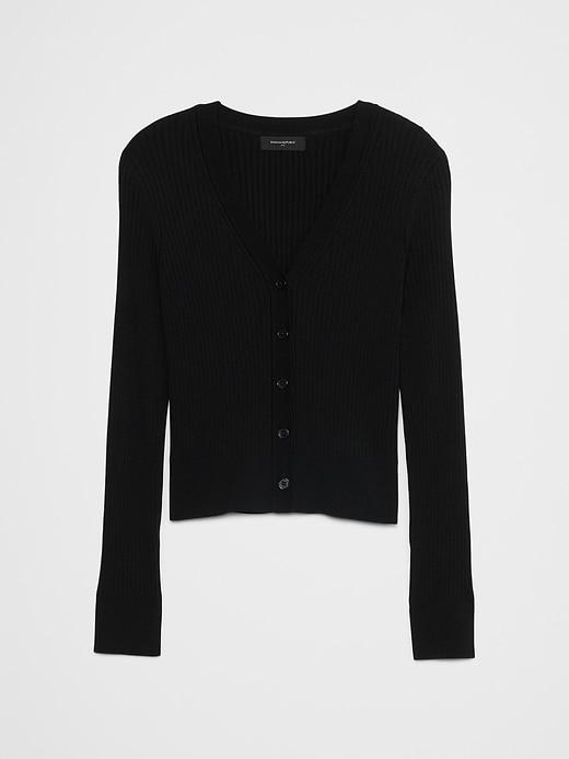 Ribbed Cardigan Sweater Product Image