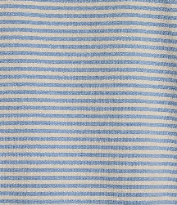 Jones New York Feeder Stripe Crew Neck Ruffled Elbow Sleeve Tee Product Image