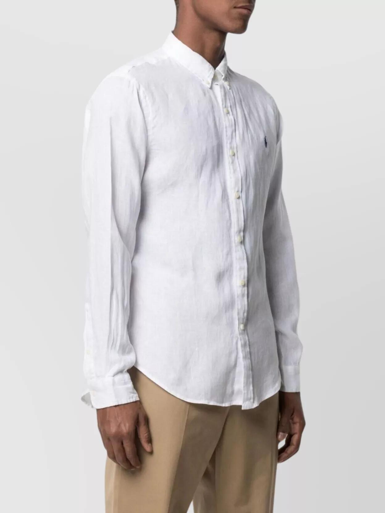 POLO RALPH LAUREN Long Sleeve Sport Shirt Clothing In White Product Image