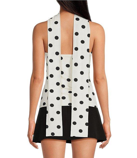 Gianni Bini Strapless Polka Dot Tube Top With Scarf Product Image