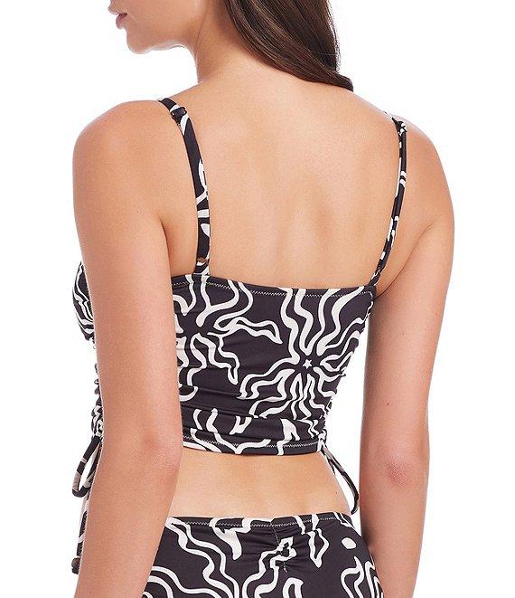 Sanctuary Beach Conversation Mix Pattern Printed Cinch Back Hipster Swim Bottom Product Image