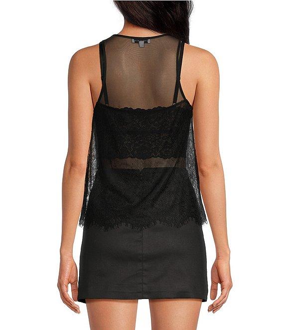 Gianni Bini Carmen Mesh Crew Neckline Sleeveless Bodysuit Product Image
