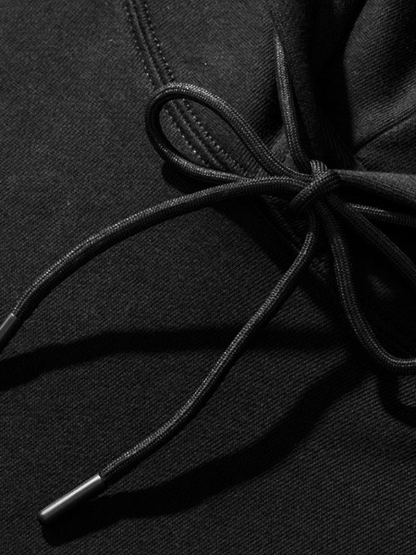 Men's Vintage Print Drawstring Oversized Hoodie Product Image