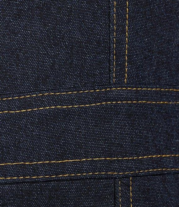 Jude Connally Solange Stretch Denim Point Collar Long Sleeve Pocketed Shirt Dress Product Image