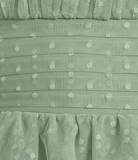 City Vibe Tube Shirred Bodice Tie Strap Tiered Dress Product Image