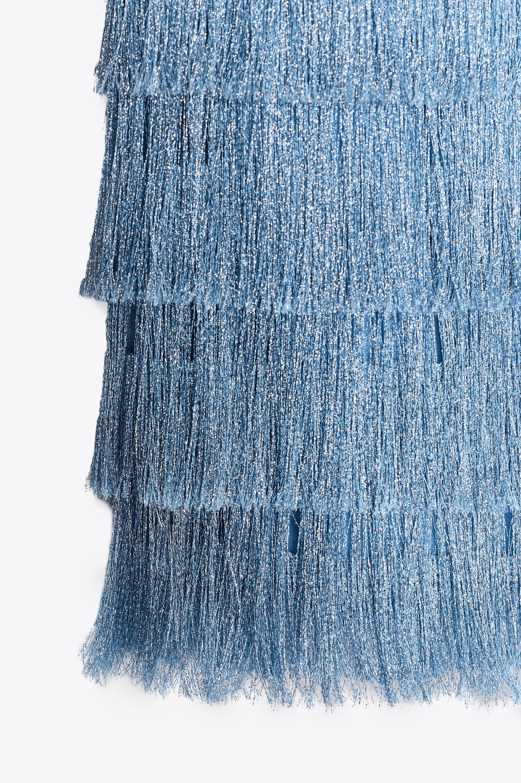 FRINGED MINI DRESS Product Image