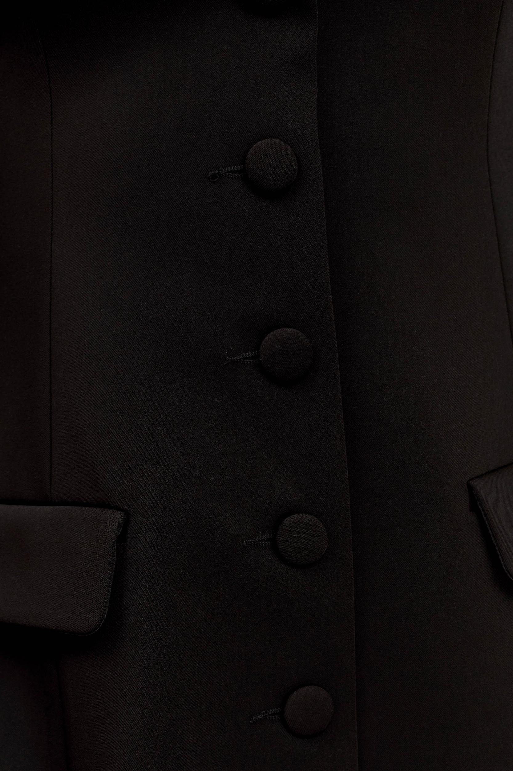 Jolie Boat Neck Suiting Mini Dress - Black Product Image