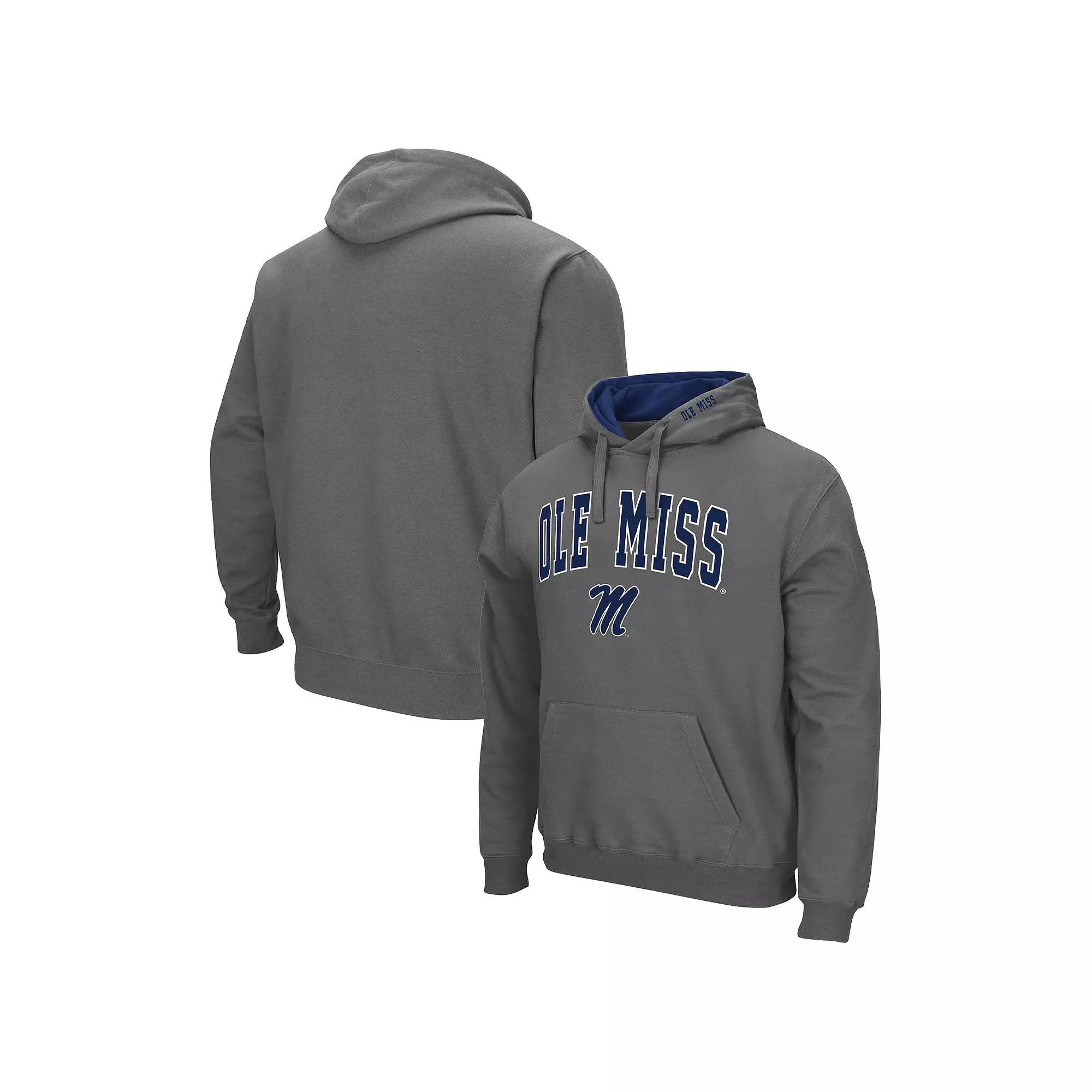 Men's Colosseum Powder Blue Ole Miss Rebels Arch & Logo 3.0 Pullover Hoodie,  Product Image