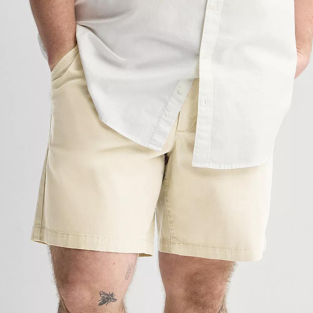 Big & Tall Sonoma Goods For Life® Below-the-Knee Flexwear Flat Front Shorts, Men's, Size: 44, Lanie Beige Product Image