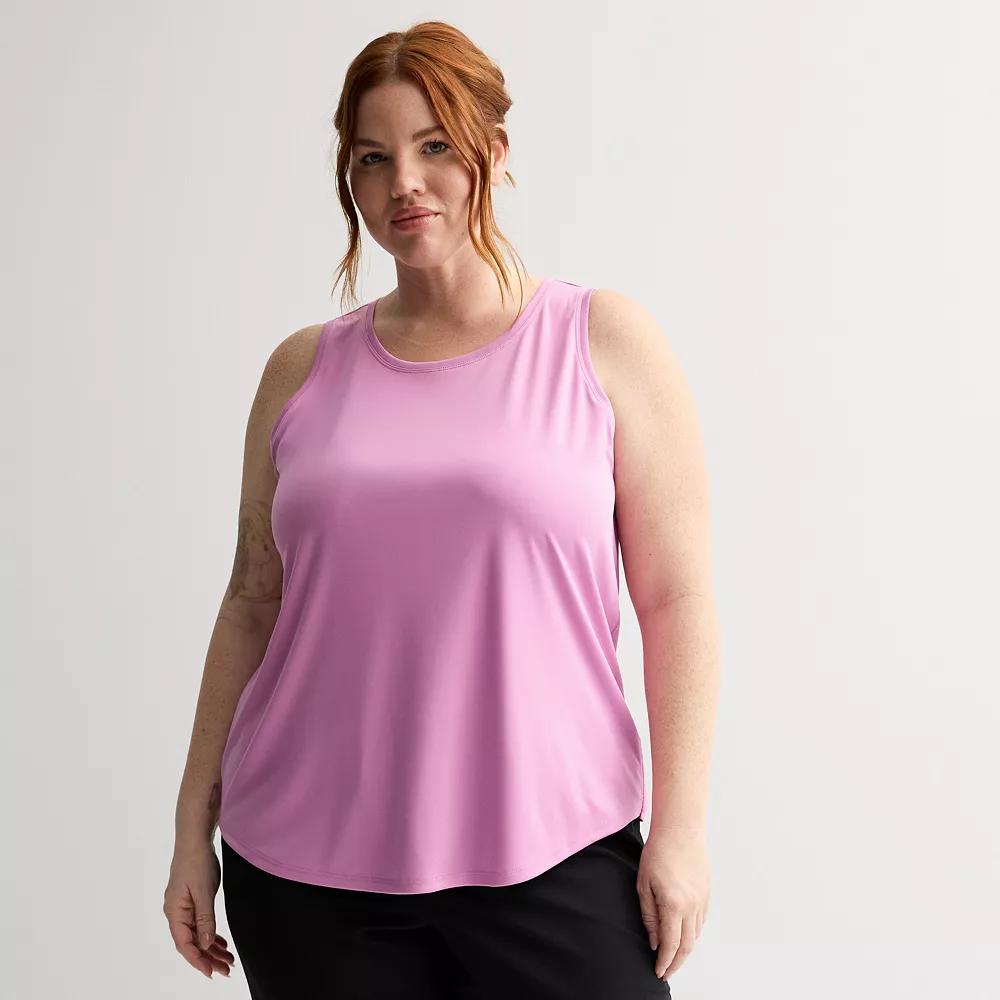 Plus Size Tek Gear® Dry Tek Tank Top, Women's, Size: 3XL, Purple Macaroon Product Image