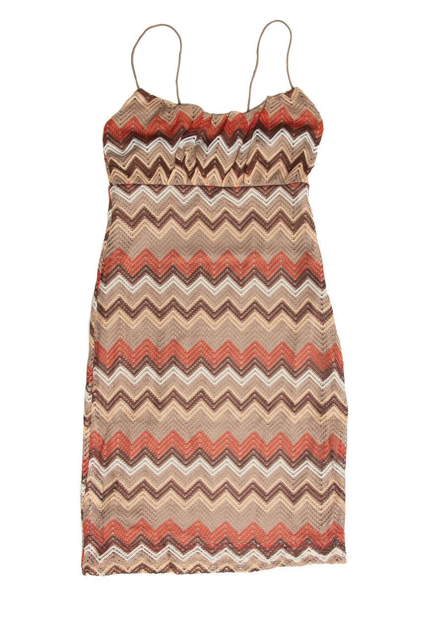 Chevron Crochet Mini Dress Product Image