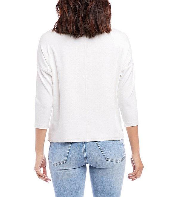 Karen Kane Boat Neck 3/4 Sleeve Organic Cotton Top Product Image