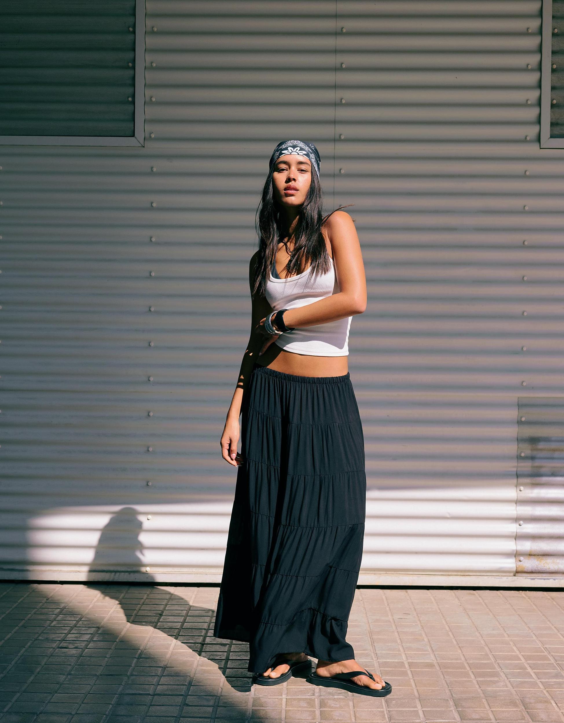 Rustic midi skirt Product Image