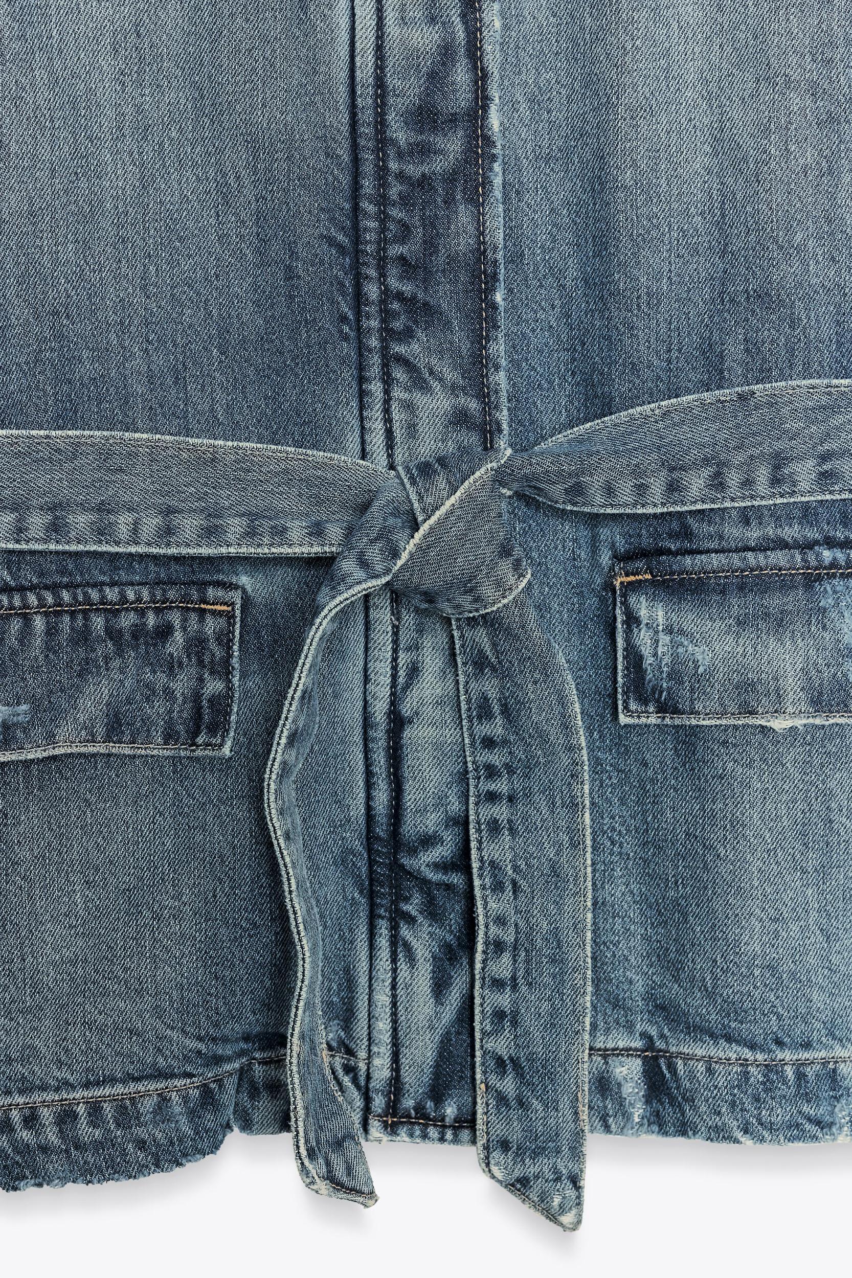 TRF LONG DENIM JACKET Product Image