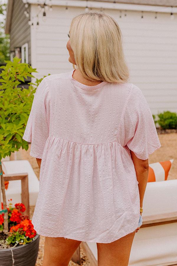 The Lucky One Babydoll Top In Pink Product Image